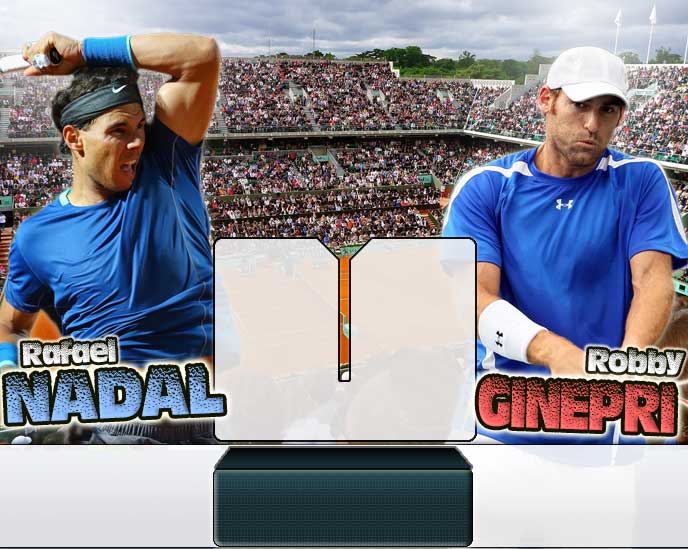 Nadal vs Ginepri en Roland Garros 2014